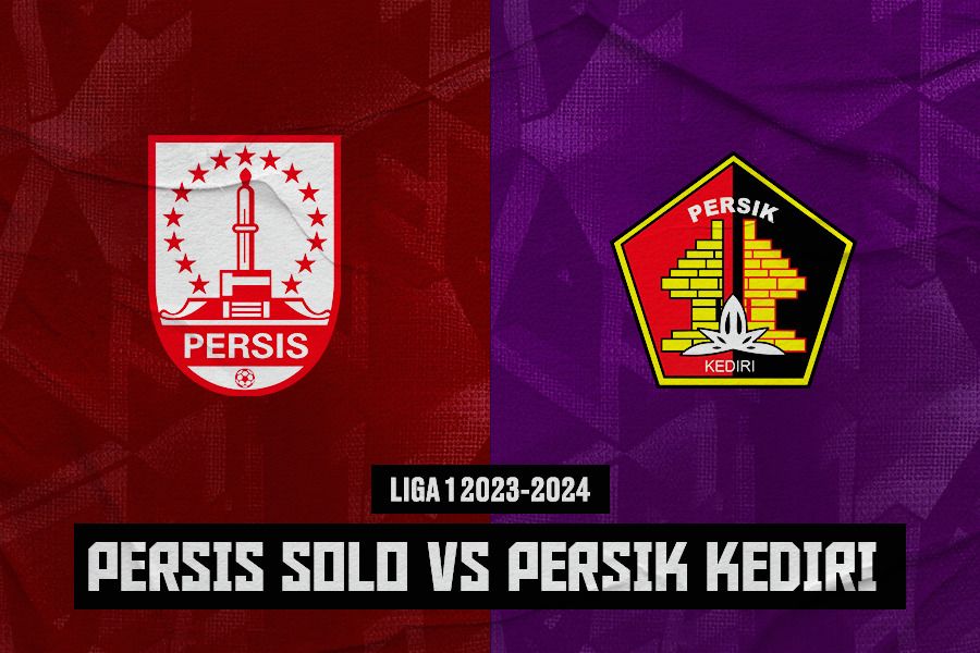 Persis Solo vs Persik Kediri pada pekan ke-25 Liga 1 2023-2024 yang digelar di Stadion Manahan, Solo, 24 Februari 2024. (Jovi Arnanda/Skor.id)