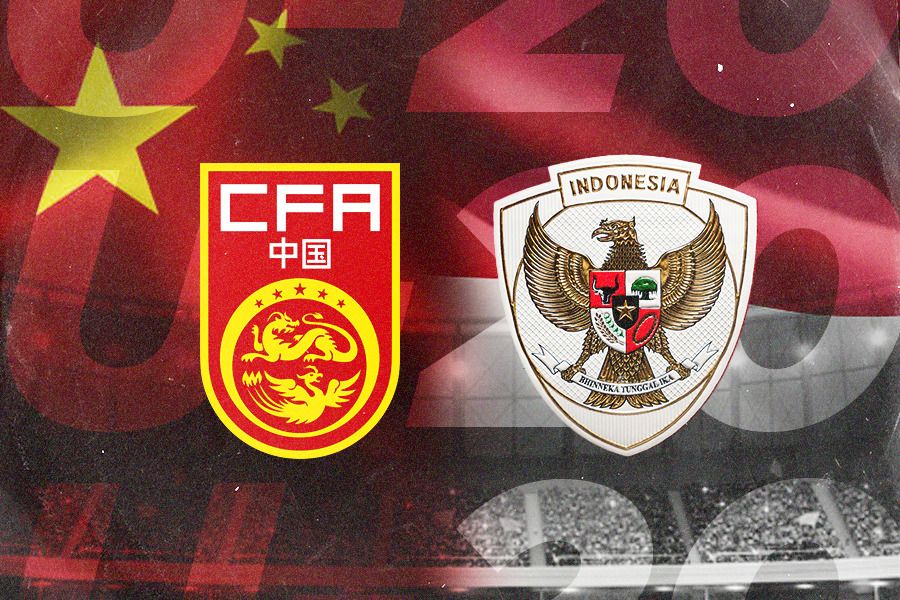 Cina U-20 vs Indonesia U-20 pada laga uji coba di Jakarta, 25 Maret 2024. (Jovi Arnanda/Skor.id)