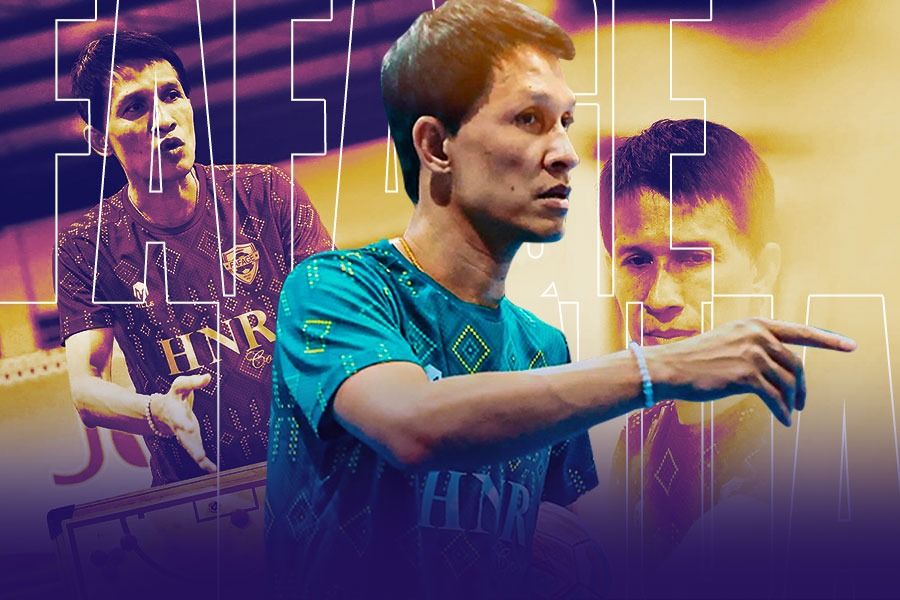 Pattaya Pienkum, pelatih asal Thailand yang menangani Fafage Banua pada Pro Futsal League 2023-2024. (Yusuf/Skor.id)