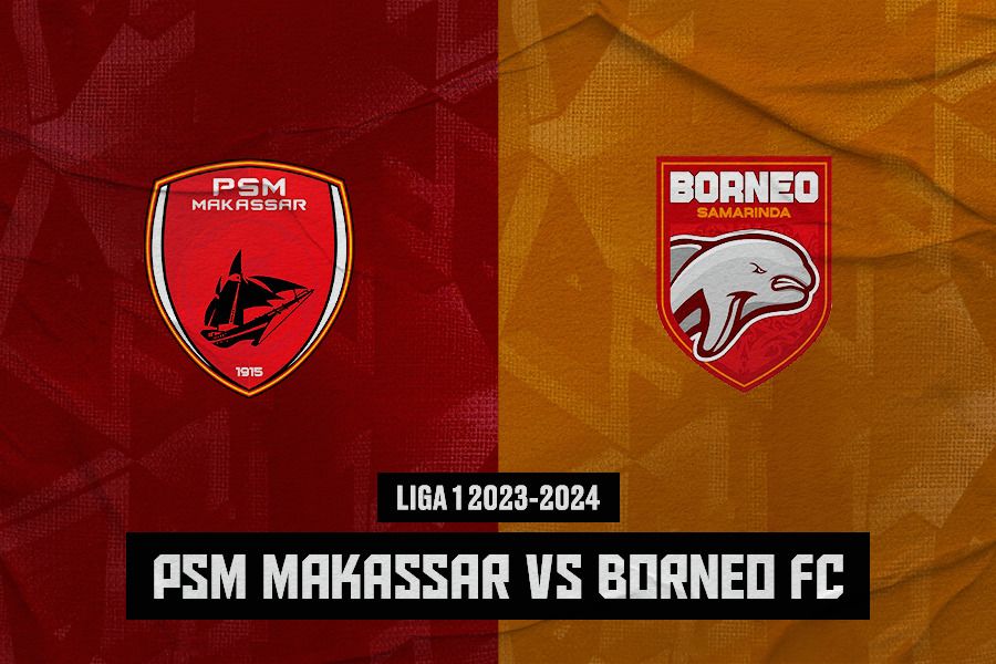 PSM Makassar vs Borneo FC di pekan ke-30 Liga 1 2023-2024 pada 29 Maret 2024. (Jovi Arnanda/Skor.id)