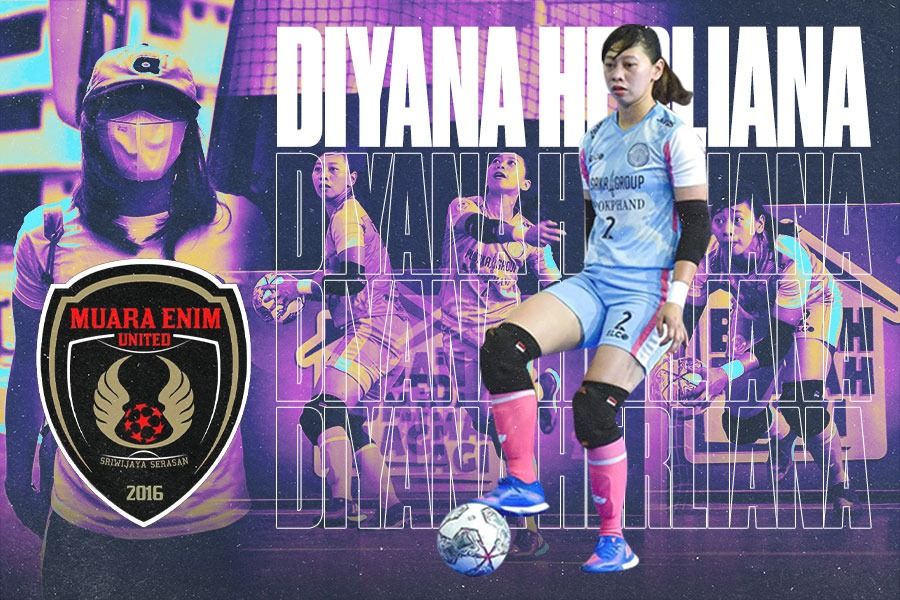 Kiper Timnas futsal putri Indonesia, Diyana Herliana bergabung dengan Muara Enim United setelah Pusaka Angels mundur dari Women Pro Futsal League, April 2024. (Yusuf/Skor.id)