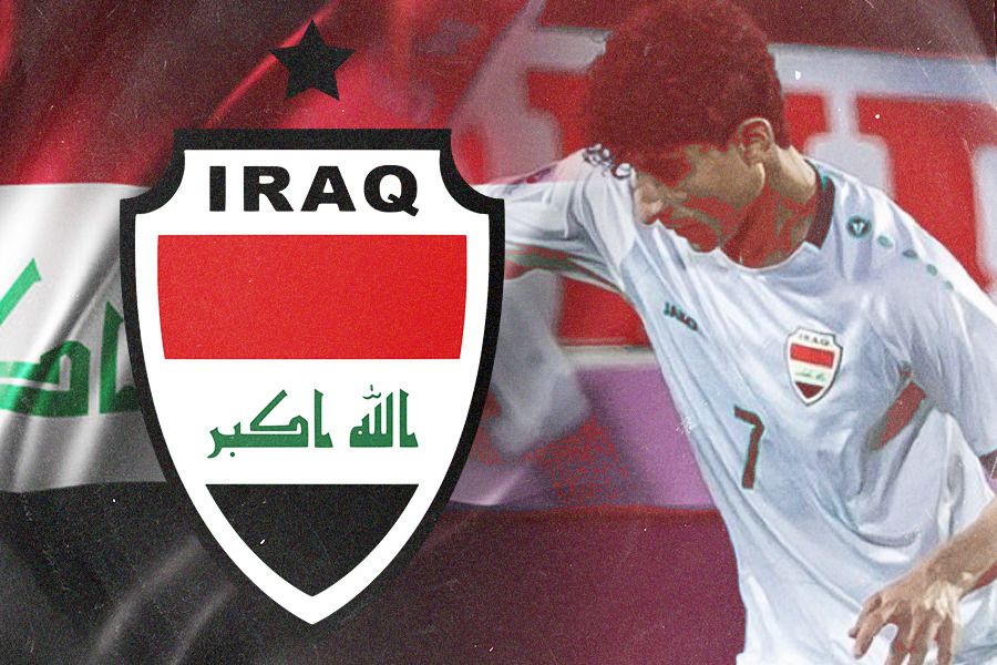 Gelandang serang Timnas U-23 Irak di Piala Asia U-23 2024, Ali Jasim. (Foto: AFC/Grafis: Jovi Arnanda/Skor.id)
