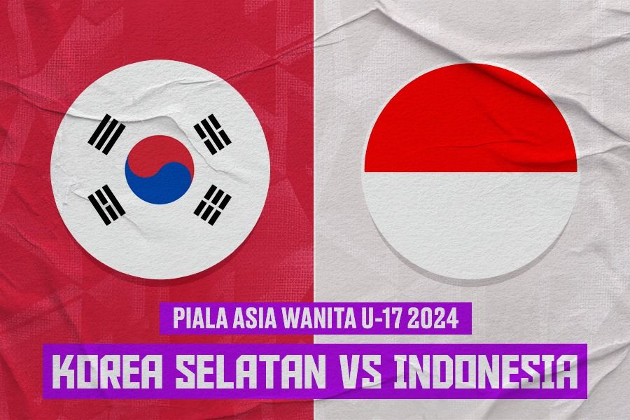 Korea Selatan putri U-17 vs Indonesia putri U-17 (Timnas putri U-17 Indonesia) di Piala Asia Wanita U-17 2024 pada 9 Mei 2024. (Rahmat Ari Hidayat/Skor.id)
