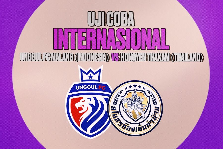 Unggul FC Malang vs Hongyen Thakam di laga uji coba internasional pada 13 Mei 2024. (Rahmat Ari Hidayat/Skor.id)