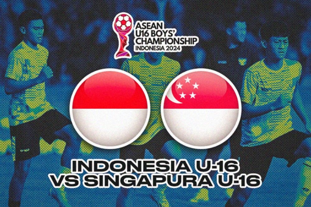Timnas U-16 Indonesia vs Singapura U-16 di ASEAN U-16 Championship 2024 pada 21 Juni 2024. (Hendy Andika/Skor.id)