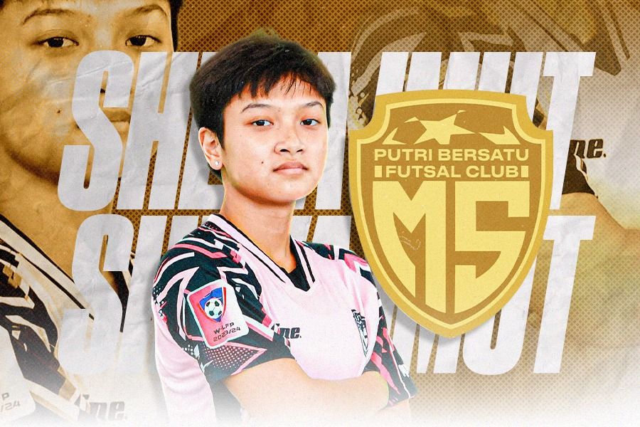 Sheva Imut Furyzcha sebagai flank MS Putri Bersatu pada Women Pro Futsal League 2023-2024. (Foto Instagram MS Putri Bersatu/Grafis Dede Sopatal Mauladi/Skor.id)