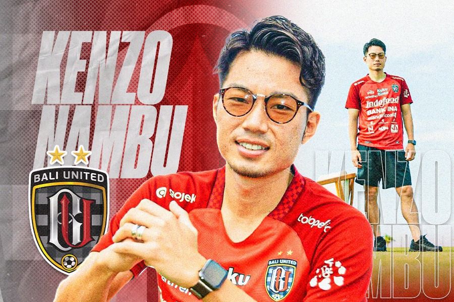 Kenzo Nambu sebagai pemain asing Bali United. (Foto Bali United/Grafis Dede Sopatal Mauladi/Skor.id)