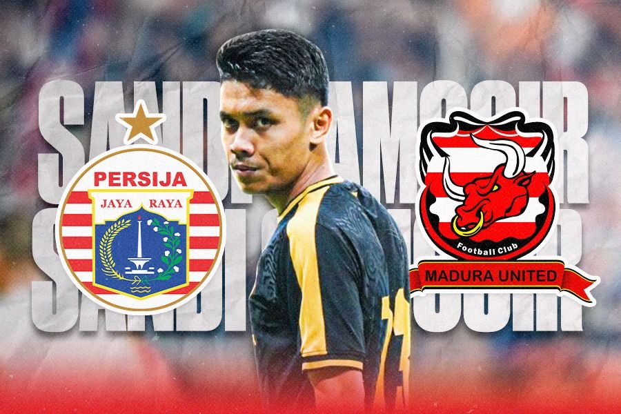 Sandi Samosir dipinjamkan Persija Jakarta ke Madura United untuk Liga 1 2024-2025. (Foto Persija Jakarta/Grafis Dede Sopatal Mauladi/Skor.id)