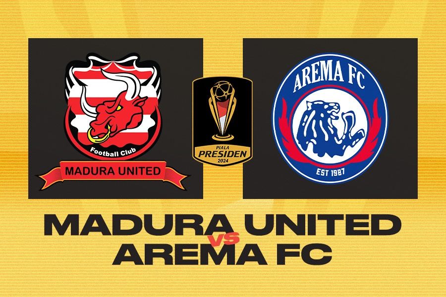 Madura United vs Arema FC di Grup B Piala Presiden 2024 pada 26 Juli 2024. (Yusuf/Skor.id)