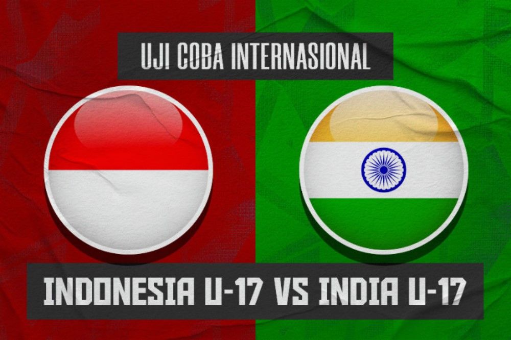 Timnas U-17 Indonesia vs Timnas U-17 Indonesia atau Indonesia U-17 vs India U-17 dalam laga uji coba internasional di Bali pada 25 dan 27 Agustus 2024. (Hendy Andika/Skor.id)