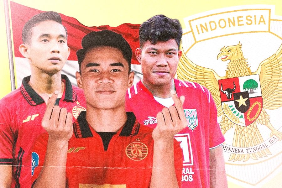 Tiga bek Timnas Indonesia yang berkarier di Liga 1 2024-2025; Rizky Ridho, Muhammad Ferarri, dan Wahyu Prasetyo. (Foto: Instagram masing-masing pemain/Grafis: Rahmat Ari Hidayat/Skor.id)