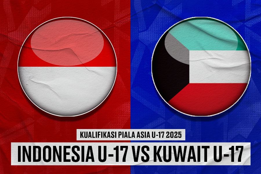 Timnas U-17 Indonesia vs Timnas U-17 Kuwait (Indonesia U-17 vs Kuwait U-17) pada Grup G Kualifikasi Piala Asia U-17 2025 di Kuwait, 23 Oktober 2024. (Yusuf/Skor.id)