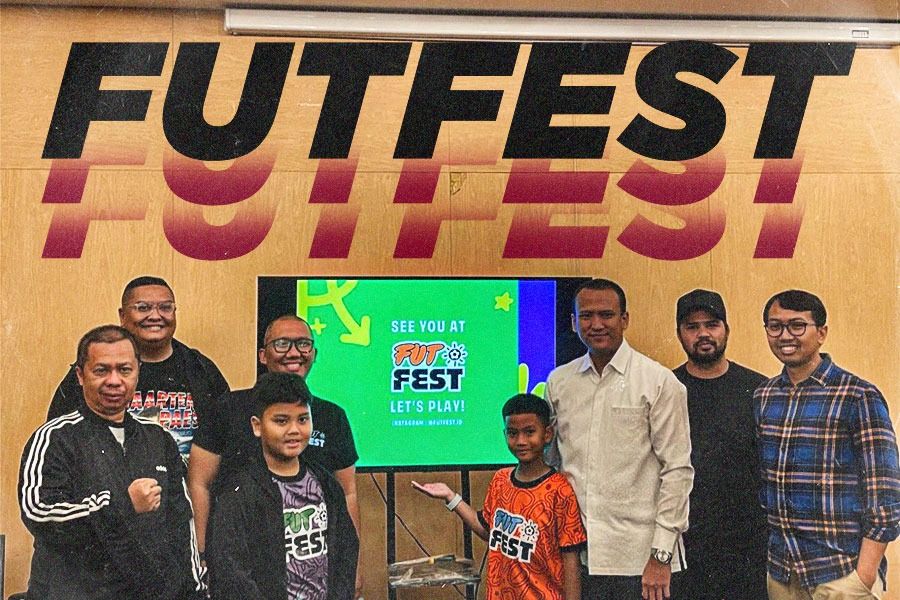 Berbagai pihak yang terlibat dalam Future Festival Indonesia atau FUTFEST dalam acara Media Gathering di Jakarta, 5 Desember 2024. (Foto: Taufani Rahmanda/Grafis: Yusuf/Skor.id)