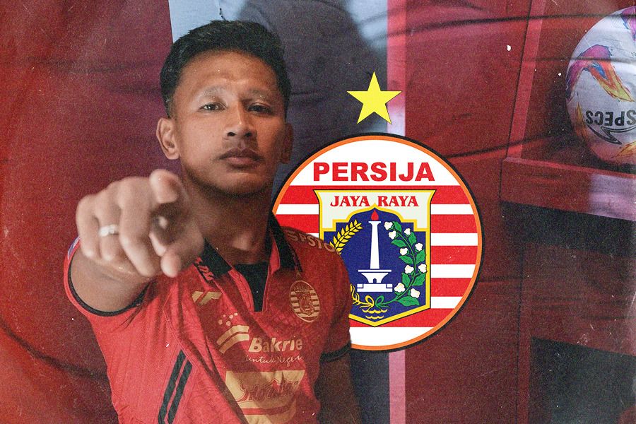 Yandi Sofyan sebagai pemain Persija Jakarta, dipinjamkan Malut United untuk putaran kedua Liga 1 2024-2025, Januari 2025. (Foto: Persija Jakarta/Grafis: Jovi Arnanda/Skor.id)