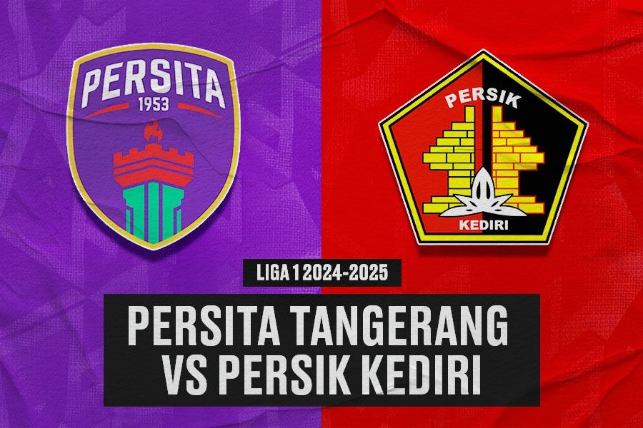 Persita Tangerang vs Persik Kediri di pekan ke-22 Liga 1 2024-2025 pada 7 Februari 2025. (Yusuf/Skor.id)