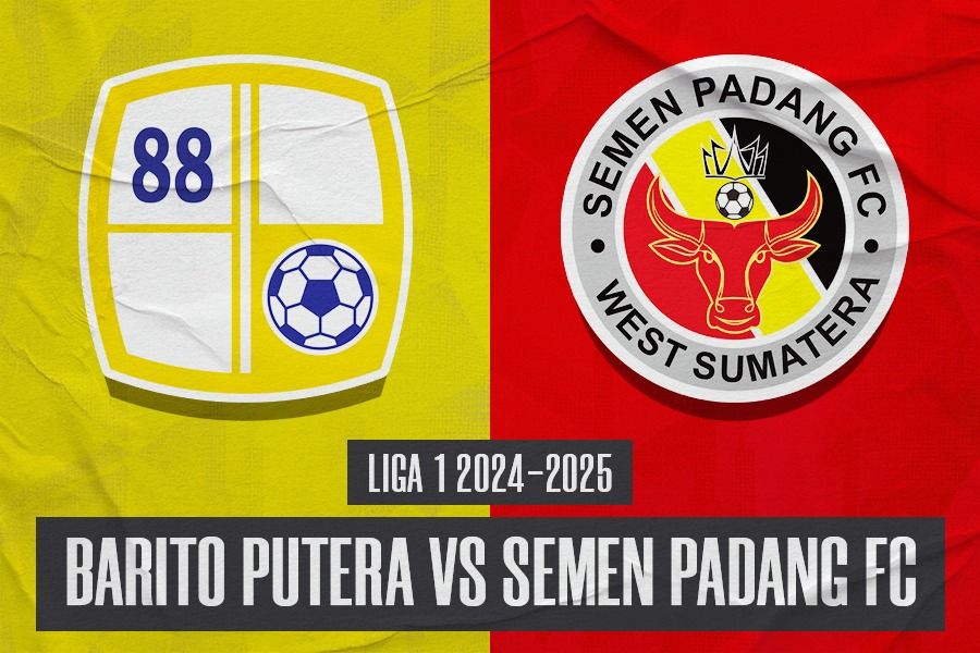 Barito Putera vs Semen Padang FC di pekan ke-22 Liga 1 2024-2025 pada 8 Februari 2025. (Hendy Andika/Skor.id)