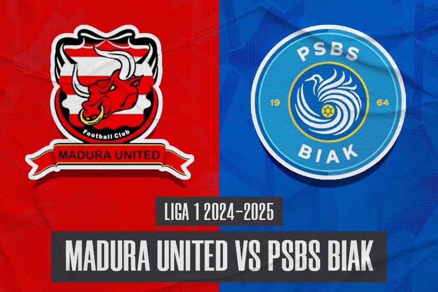 Madura United vs PSBS Biak di pekan ke-22 Liga 1 2024-2025 pada 8 Februari 2025. (Hendy Andika/Skor.id)