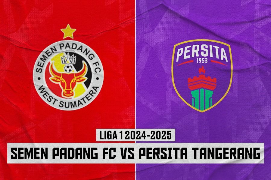 Semen Padang FC vs Persita Tangerang di pekan ke-23 Liga 1 2024-2025 pada 14 Februari 2025. (Rahmat Ari Hidayat/Skor.id)