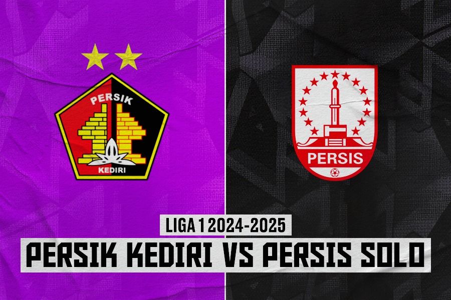 Persik Kediri vs Persis Solo di pekan ke-23 Liga 1 2024-2025 pada 14 Februari 2025. (Rahmat Ari Hidayat/Skor.id)