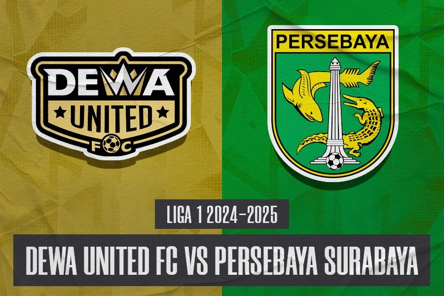 Dewa United FC vs Persebaya Surabaya di pekan ke-24 Liga 1 2024-2025 pada 21 Januari 2025. (Hendy Andika/Skor.id)