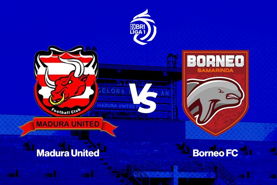 Madura United vs Borneo FC pada pekan ke-32 Liga 1 2024-2025 di Stadion Gelora Bangkalan, Madura, 10 Mei 2025. (Deni Sulaeman/Skor.id)