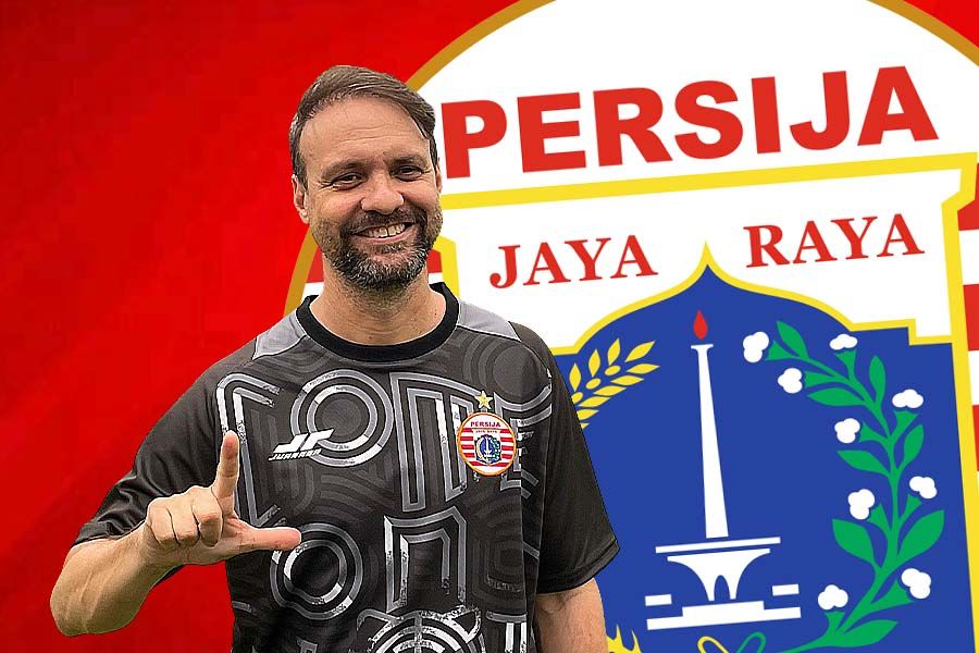 Mauricio Souza sebagai pelatih kepala Persija Jakarta, Juni 2025. (Foto: Taufani Rahmanda/Grafis: Deni Sulaeman/Skor.id)