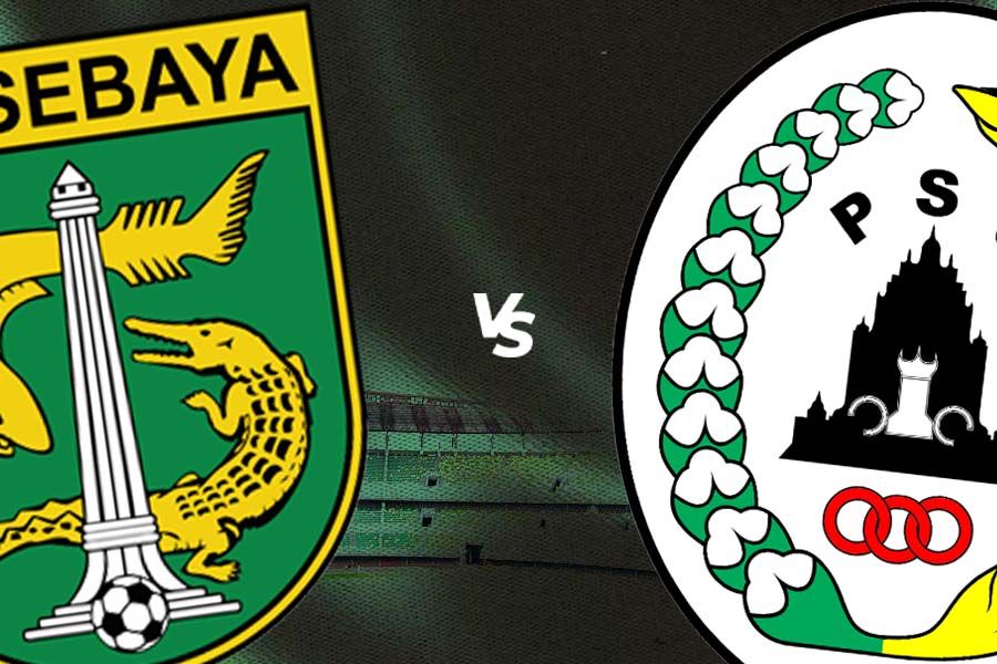 Persebaya Surabaya vs PSS Sleman dalam Team Launching Game 2025 pada 19 Juli 2025. (Deni Sulaeman/Skor.id)