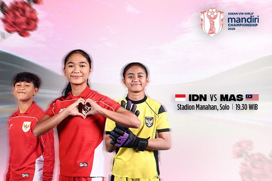 Timnas putri U-16 Indonesia vs Timnas putri U-16 Malaysia (Indonesia vs Malaysia) di Piala AFF Wanita U-16 2025 atau ASEAN U-16 Girls Championship 2025 pada 24 Agustus 2025. (Kevin Bagus Prinusa/Skor.id)