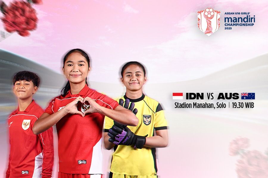Timnas putri U-16 Indonesia vs Timnas putri U-16 Australia (Indonesia vs Australia) di semifinal Piala AFF Wanita U-16 2025 atau ASEAN U-16 Girls Championship 2025 pada 27 Agustus 2025. (Kevin Bagus Prinusa/Skor.id)