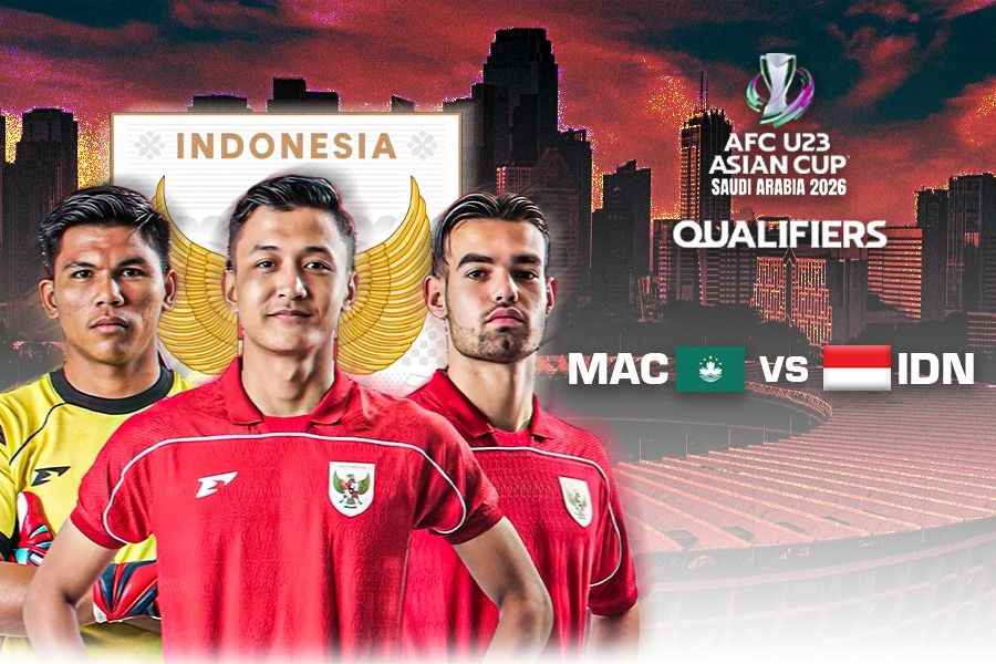 Timnas U-23 Makau vs Timnas U-23 Indonesia atau Makau vs Indonesia di Grup J Kualifikasi Piala Asia U-23 2026 pada 6 September 2025. (Kevin Bagus Prinusa/Skor.id)
