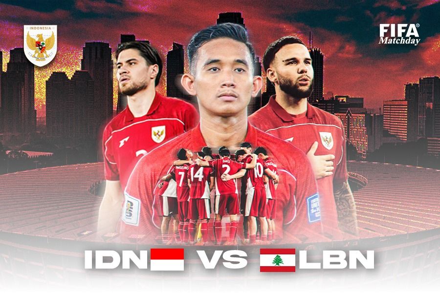 Timnas Indonesia vs Timnas Lebanon (Indonesia vs Lebanon) dalam laga uji coba internasional di Surabaya pada 8 September 2025. (Yudhy Kurniawan/Skor.id)