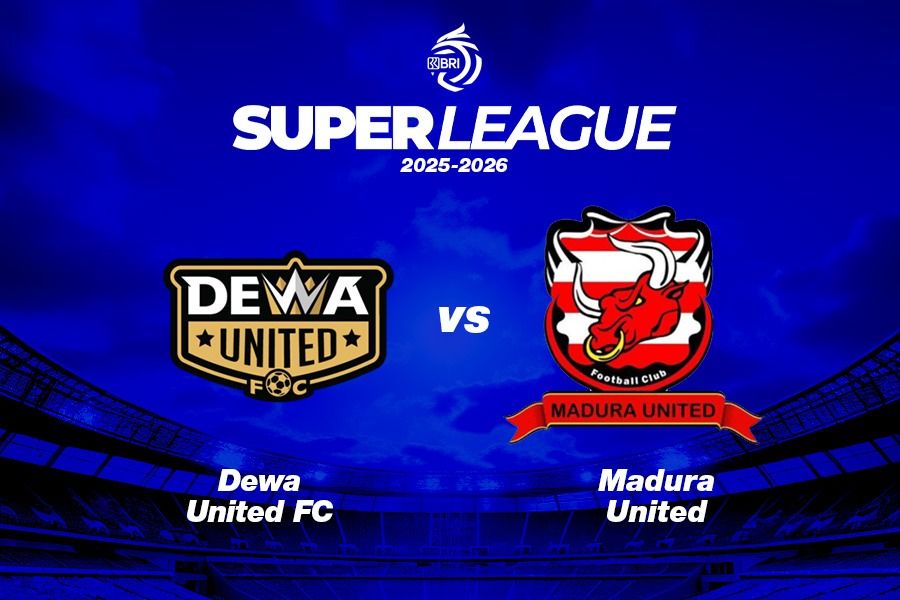 Dewa United FC vs Madura United dalam pembuka pekan kesembilan Super League 2025-2026 pada 16 Oktober 2025. (Kevin Bagus Prinusa/Skor.id)