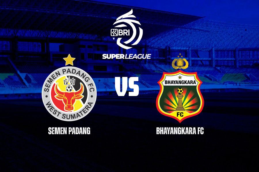 Semen Padang FC vs Bhayangkara FC di pekan kesembilan Super League 2025-2026 pada 20 Oktober 2025. (Yudhy Kurniawan/Skor.id)