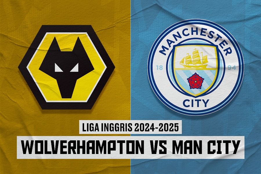 Laga Wolverhampton Wanderers vs Manchester City di Liga Inggris 2024-2025. (Dede Sopatal Mauladi/Skor.id).