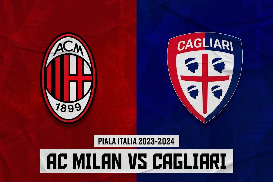 AC Milan vs Cagliari dalam 16 besar Piala Italia 2023-2024, Rabu (3/1/2024) dini hari WIB. (Dede Sopatal Mauladi/Skor.id).