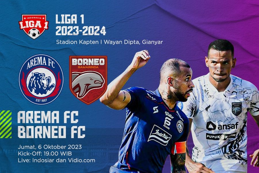 arema fc vs borneo fc