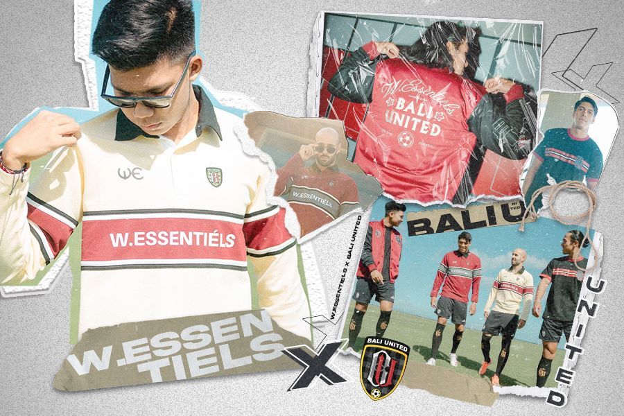 Kolaborasi Bali United dengan label streetwear Bandung, W.Essentiels. (Rahmat Ari Hidayat/Skor.id) 