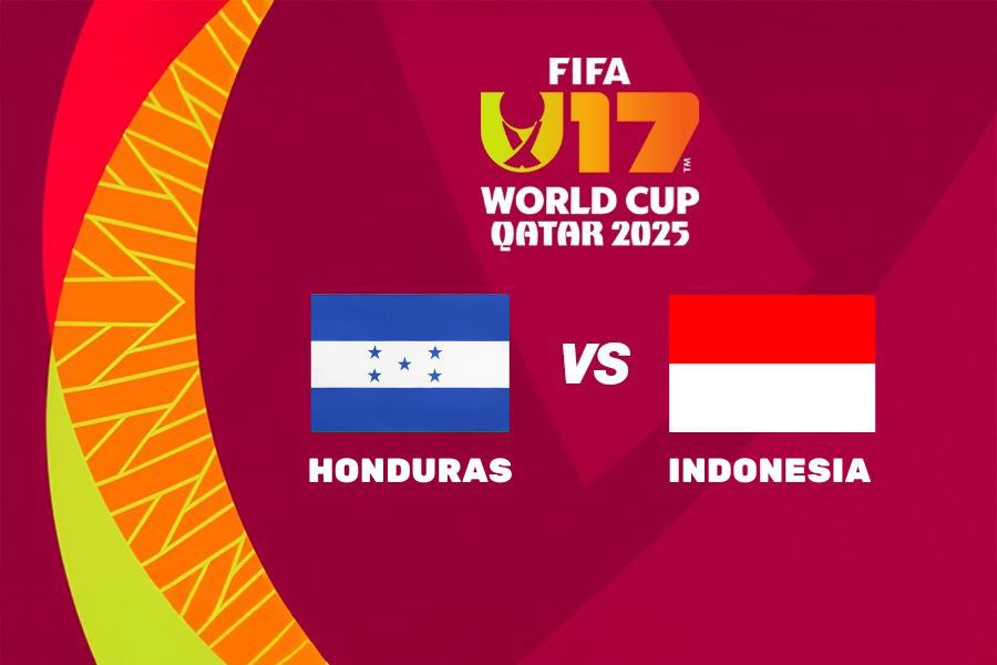 Timnas U-17 Honduras vs Timnas U-17 Indonesia atau Honduras vs Indonesia dalam Grup H Piala Dunia U-17 2025 di Pitch 2 Aspire Zone, Al Rayyan, Qatar, pada 10 November 2025. (Yudhy Kurniawan/Skor.id)