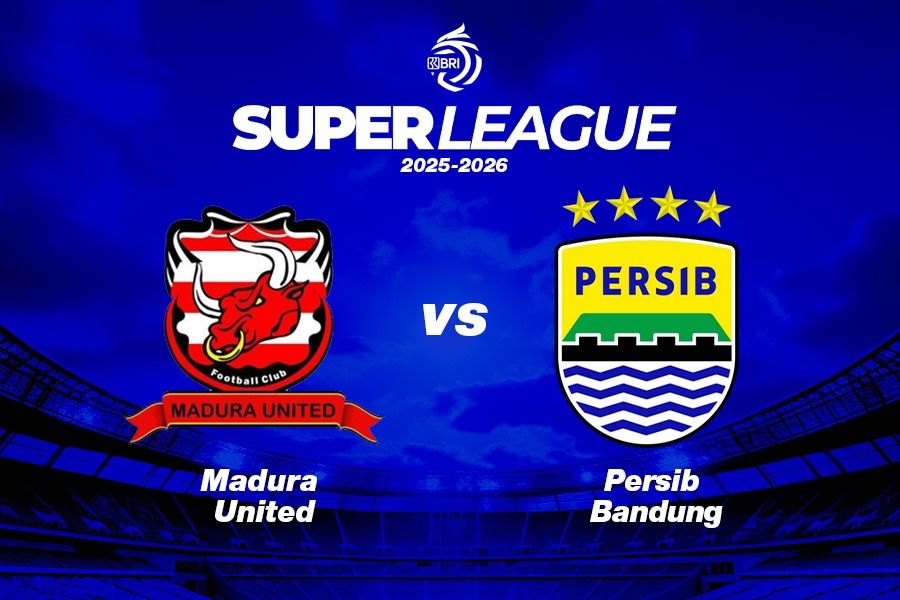 Madura United vs Persib Bandung di pekan ke-14 Super League 2025-2026 pada 30 November 2025. (Kevin Bagus Prinusa/Skor.id)