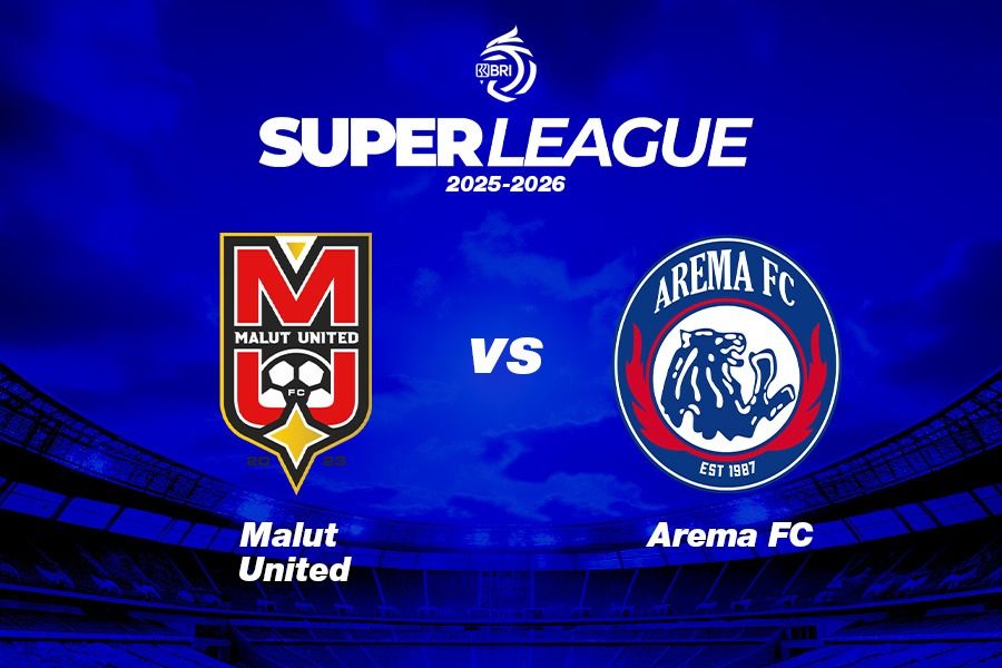 Malut United vs Arema FC di pekan ke-14 Super League 2025-2026 pada 29 November 2025. (Kevin Bagus Prinusa/Skor.id)