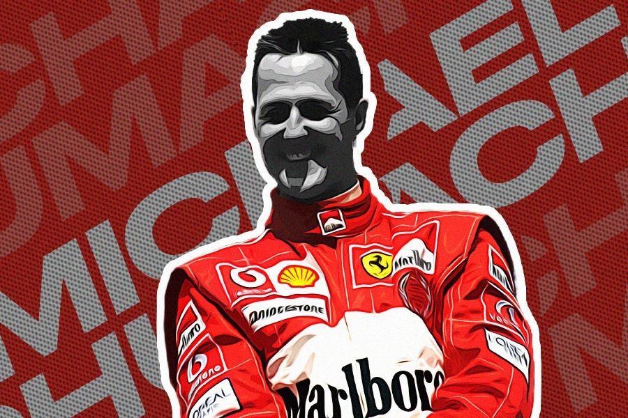 Legenda balap Formula 1 Michael Schumacher. (Hendy AS/Skor.id)