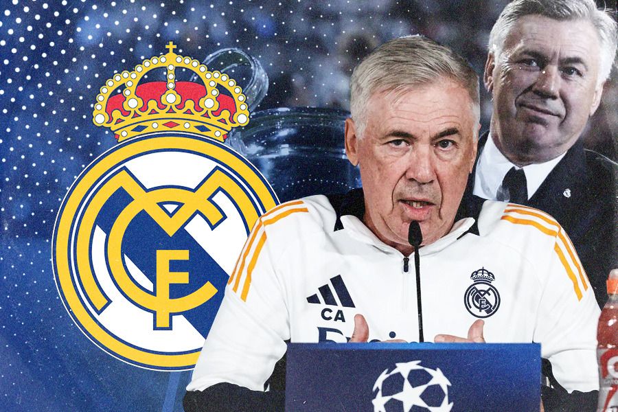 Pelatih Real Madrid, Carlo Ancelotti. (Jovi Arnanda/Skor.id)