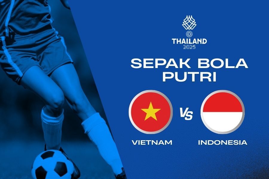 Timnas putri Vietnam vs Timnas putri Indonesia di semifinal sepak bola putri SEA Games 2025 Thailand pada 14 Desember 2025. (Deni Sulaeman/Skor.id)