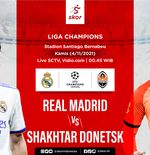 Link Live Streaming Real Madrid vs Shakhtar Donetsk di Liga Champions