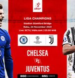 Link Live Streaming Chelsea vs Juventus di Liga Champions