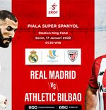Link Live Streaming Real Madrid vs Athletic Bilbao di Final Piala Super Spanyol