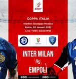 Link Live Streaming Inter Milan vs Empoli di Coppa Italia