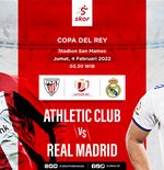 Link Live Streaming Athletic Bilbao vs Real Madrid di Perempat Final Copa del Rey