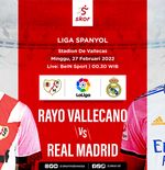Link Live Streaming Rayo Vallecano vs Real Madrid di Liga Sanyol