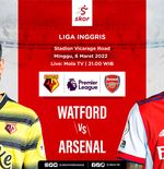 Link Live Streaming Watford vs Arsenal di Liga Inggris